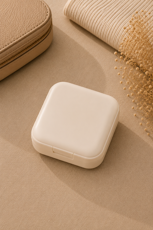 Compact contact lens cleaner for home and travel